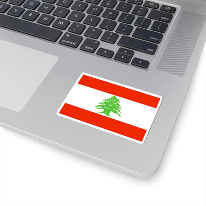 Flag of Lebanon WFB 2000 (Lebanon) STICKER Vinyl Kiss-Cut Decal
