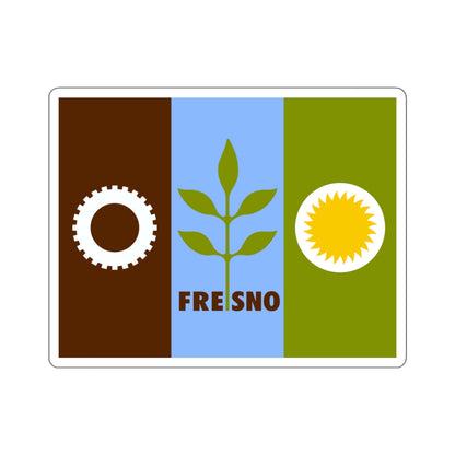 Flag of Fresno, California - STICKER Vinyl Kiss-Cut Decal