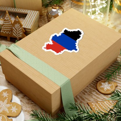 Donetskindependence-Flagmap (Ukraine) STICKER Vinyl Kiss-Cut Decal