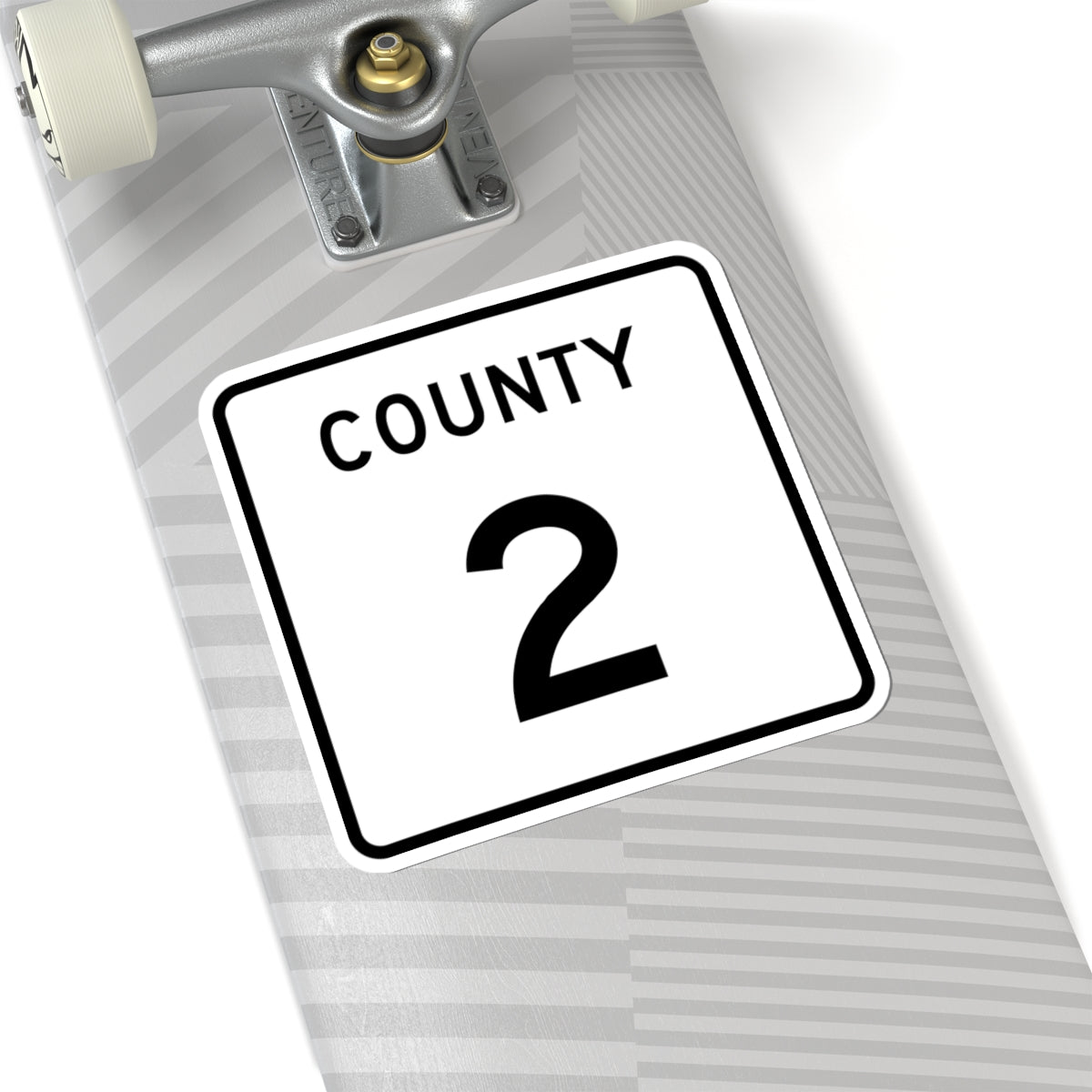 County 2 square (Minnesota) (Road Sign) STICKER Vinyl Kiss-Cut Decal