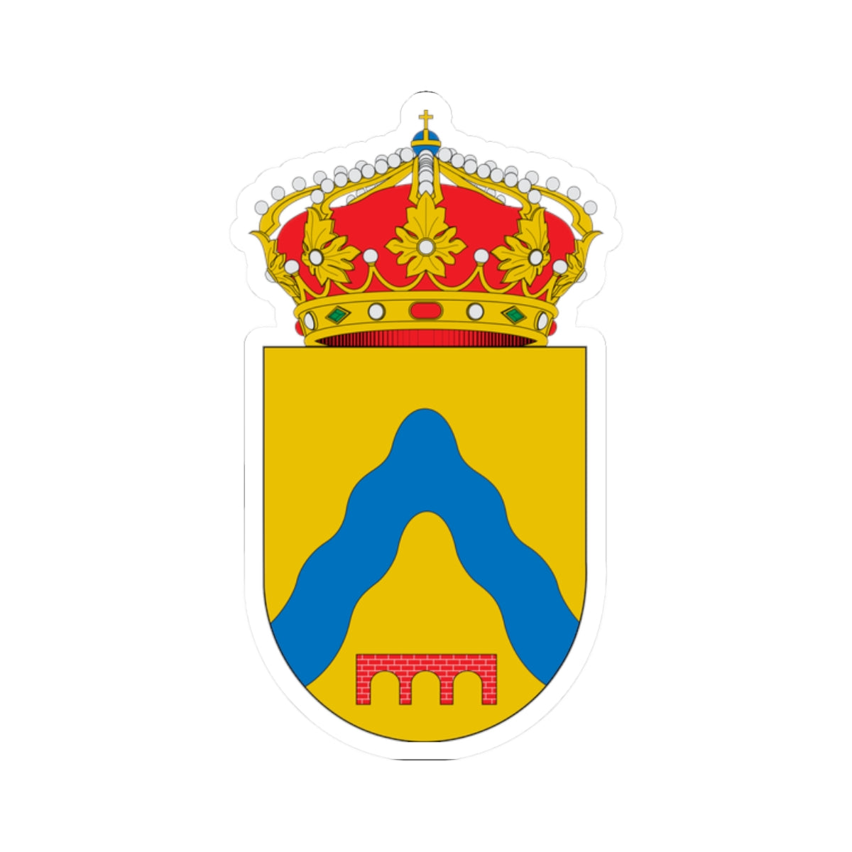 Escudo de Asín (Spain) (Coat of Arms) STICKER Vinyl Kiss-Cut Decal