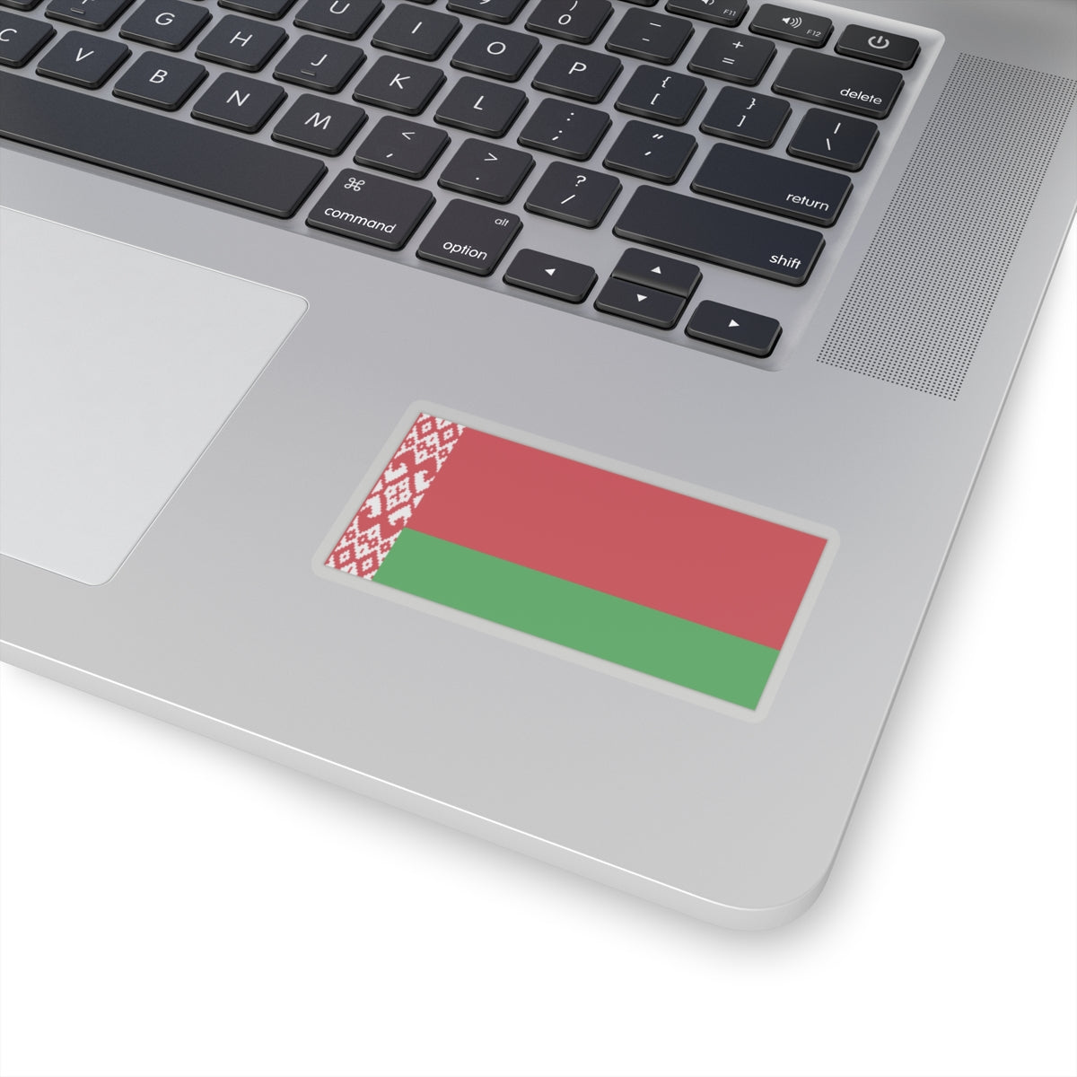 Belarus flag on law (Belarus) STICKER Vinyl Kiss-Cut Decal