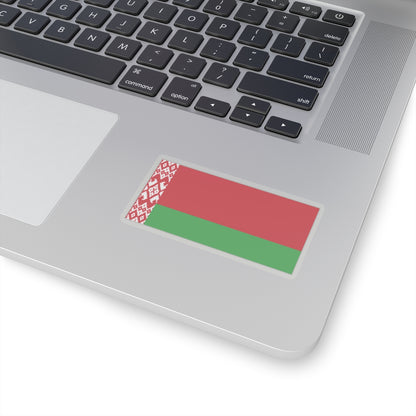 Belarus flag on law (Belarus) STICKER Vinyl Kiss-Cut Decal