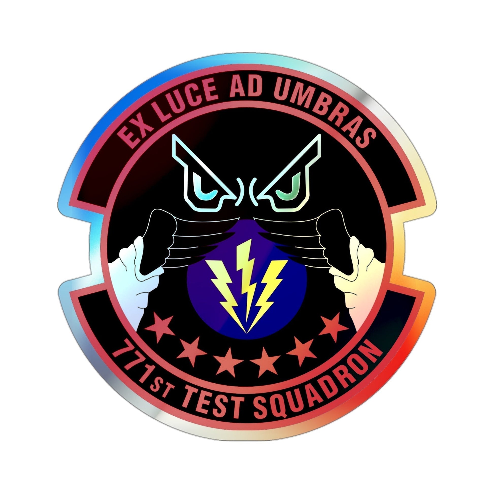 771st Test Squadron (U.S. Air Force) Holographic STICKER Die-Cut Vinyl Decal-3 Inch-The Sticker Space