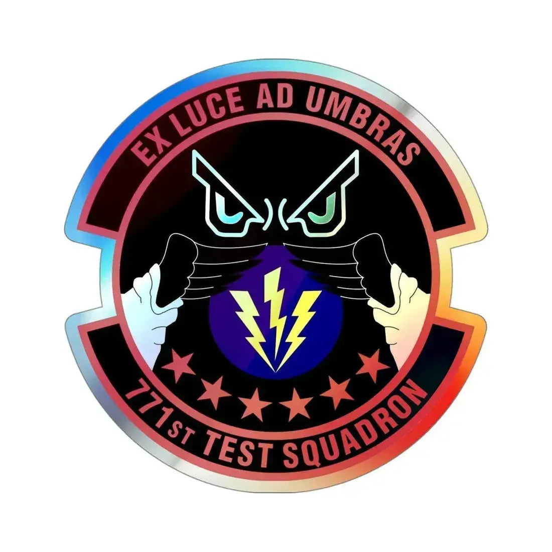 771st Test Squadron (U.S. Air Force) Holographic STICKER Die-Cut Vinyl Decal 4 Inch Holographic - The Sticker Space