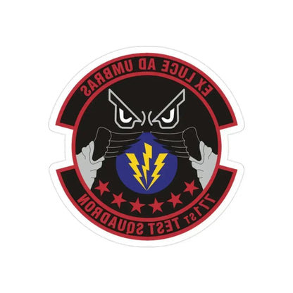 771st Test Squadron (U.S. Air Force) REVERSE PRINT Transparent Die-Cut STICKER 2 Inch Die-Cut Transparent - The Sticker Space