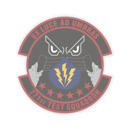 771st Test Squadron (U.S. Air Force) STICKER Vinyl Kiss-Cut Decal 4 Inch Transparent - The Sticker Space