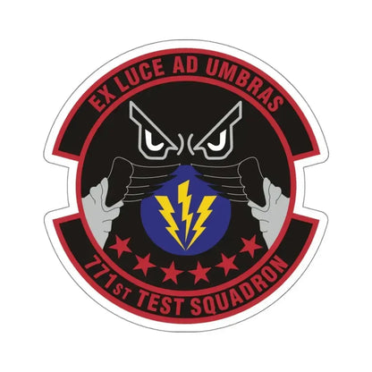 771st Test Squadron (U.S. Air Force) STICKER Vinyl Kiss-Cut Decal 4 Inch White - The Sticker Space