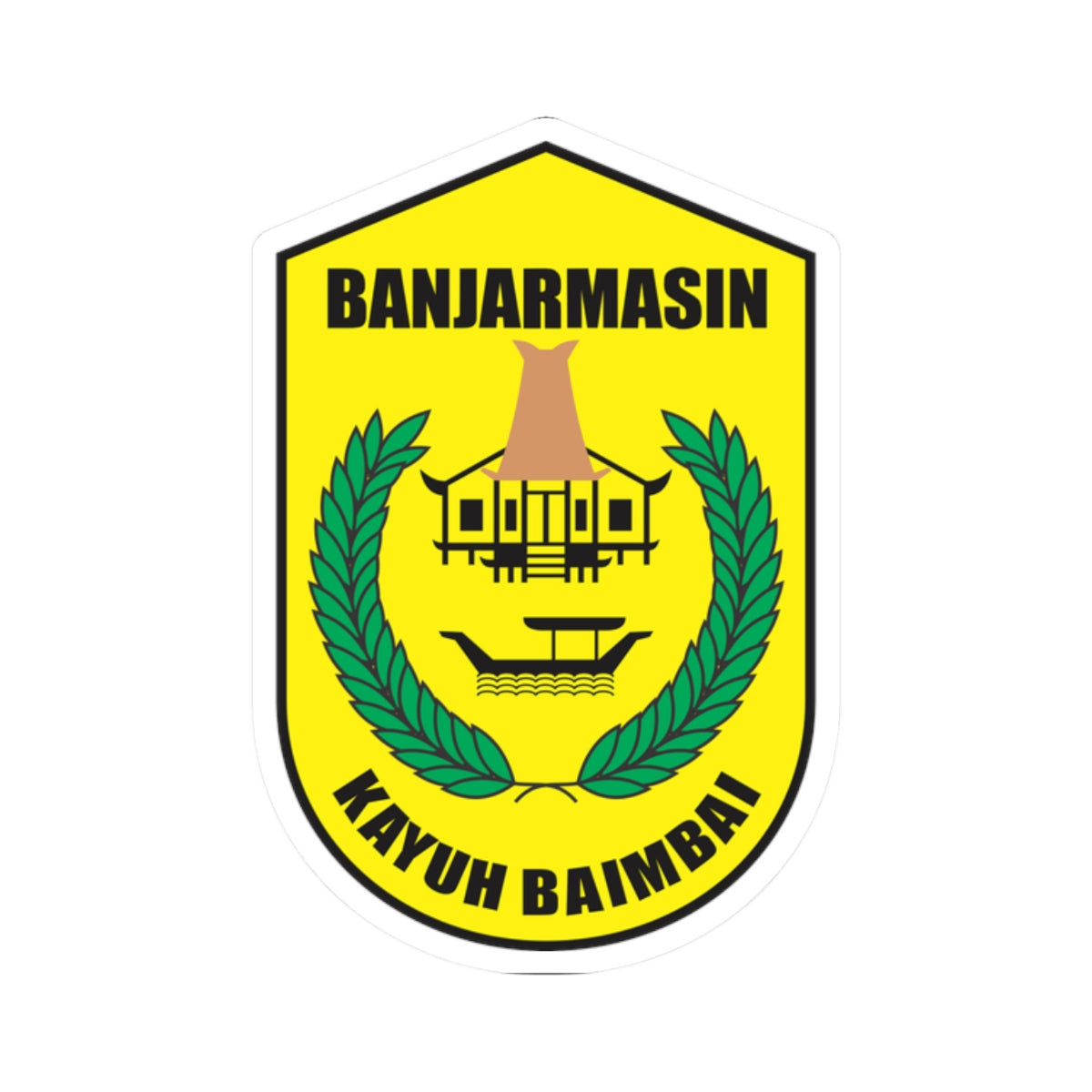 Banjarmasin Logo (Indonesia) (Coat of Arms) STICKER Vinyl Kiss-Cut Decal