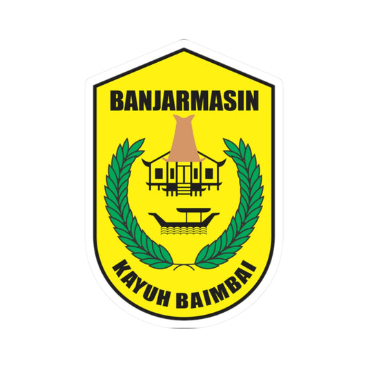Banjarmasin Logo (Indonesia) (Coat of Arms) STICKER Vinyl Kiss-Cut Decal