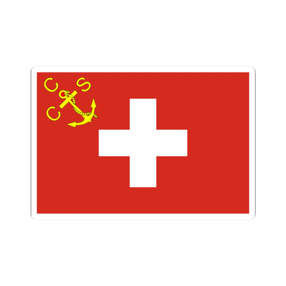 Ensign of Cruising Club der Schweiz (Switzerland) STICKER Vinyl Kiss-Cut Decal