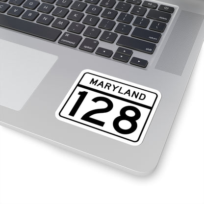 MD Route 128 (Maryland) (Road Sign) STICKER Vinyl Kiss-Cut Decal