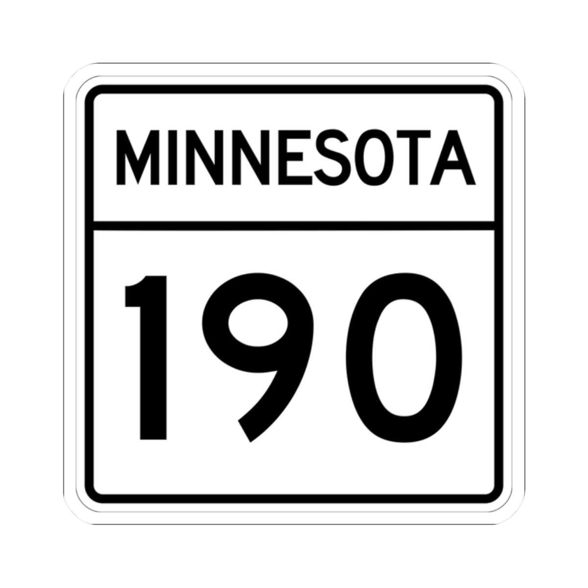 MN-190 1948 (Minnesota) (Road Sign) STICKER Vinyl Kiss-Cut Decal