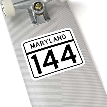 MD Route 144 (Maryland) (Road Sign) STICKER Vinyl Kiss-Cut Decal