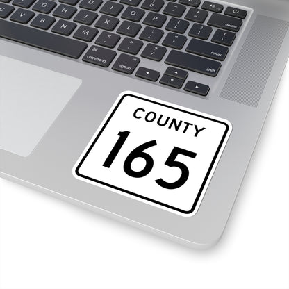 County 165 square (Minnesota) (Road Sign) STICKER Vinyl Kiss-Cut Decal