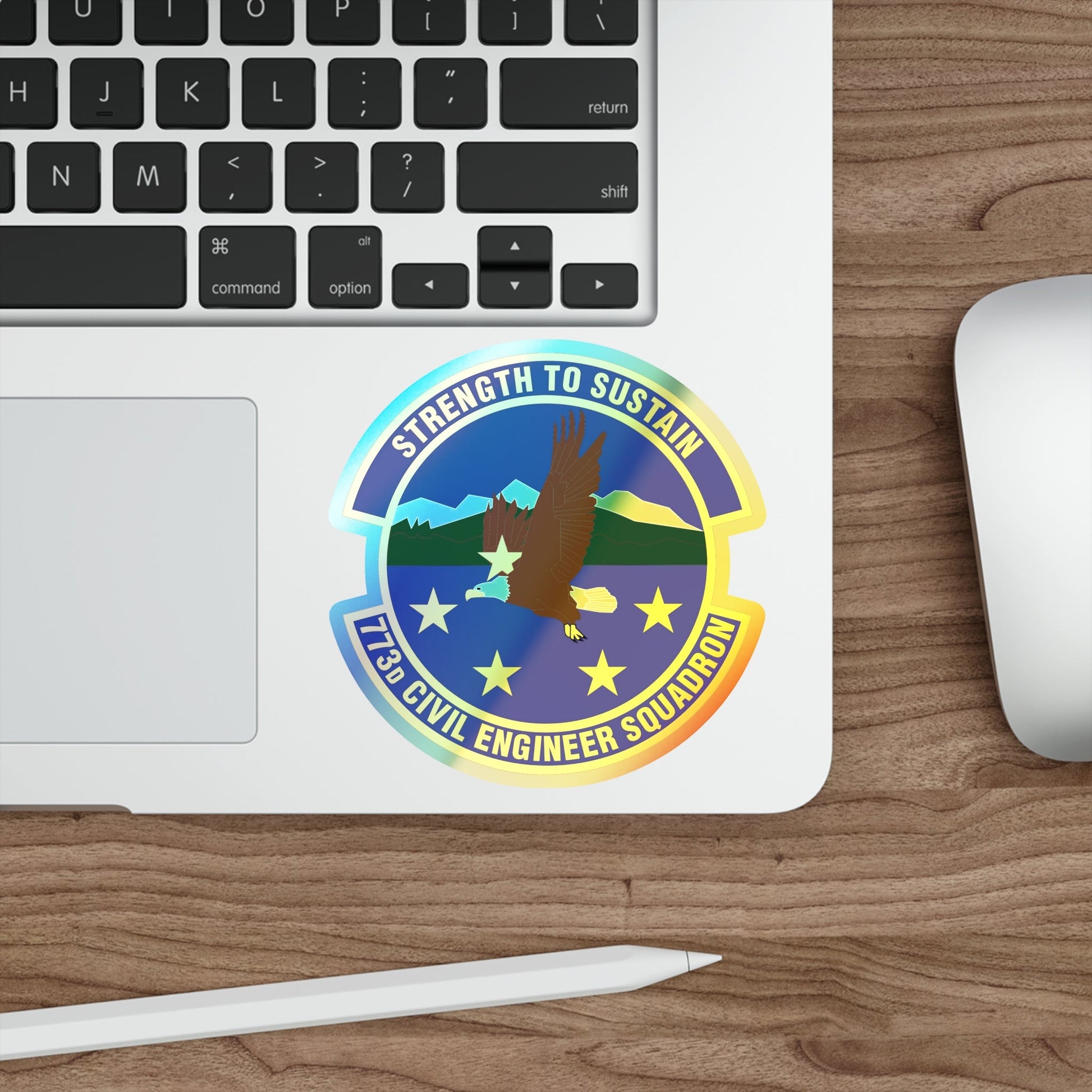 773 Civil Engineer Squadron PACAF (U.S. Air Force) Holographic STICKER Die-Cut Vinyl Decal-The Sticker Space