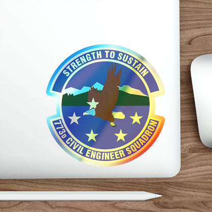 773 Civil Engineer Squadron PACAF (U.S. Air Force) Holographic STICKER Die-Cut Vinyl Decal-The Sticker Space