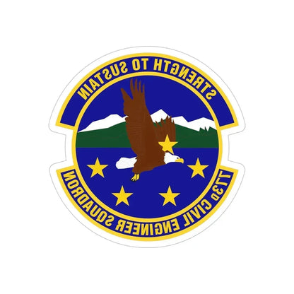 773 Civil Engineer Squadron PACAF (U.S. Air Force) REVERSE PRINT Transparent Die-Cut STICKER - The Sticker Space