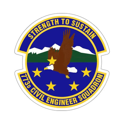 773 Civil Engineer Squadron PACAF (U.S. Air Force) STICKER Vinyl Kiss-Cut Decal 6 Inch White - The Sticker Space