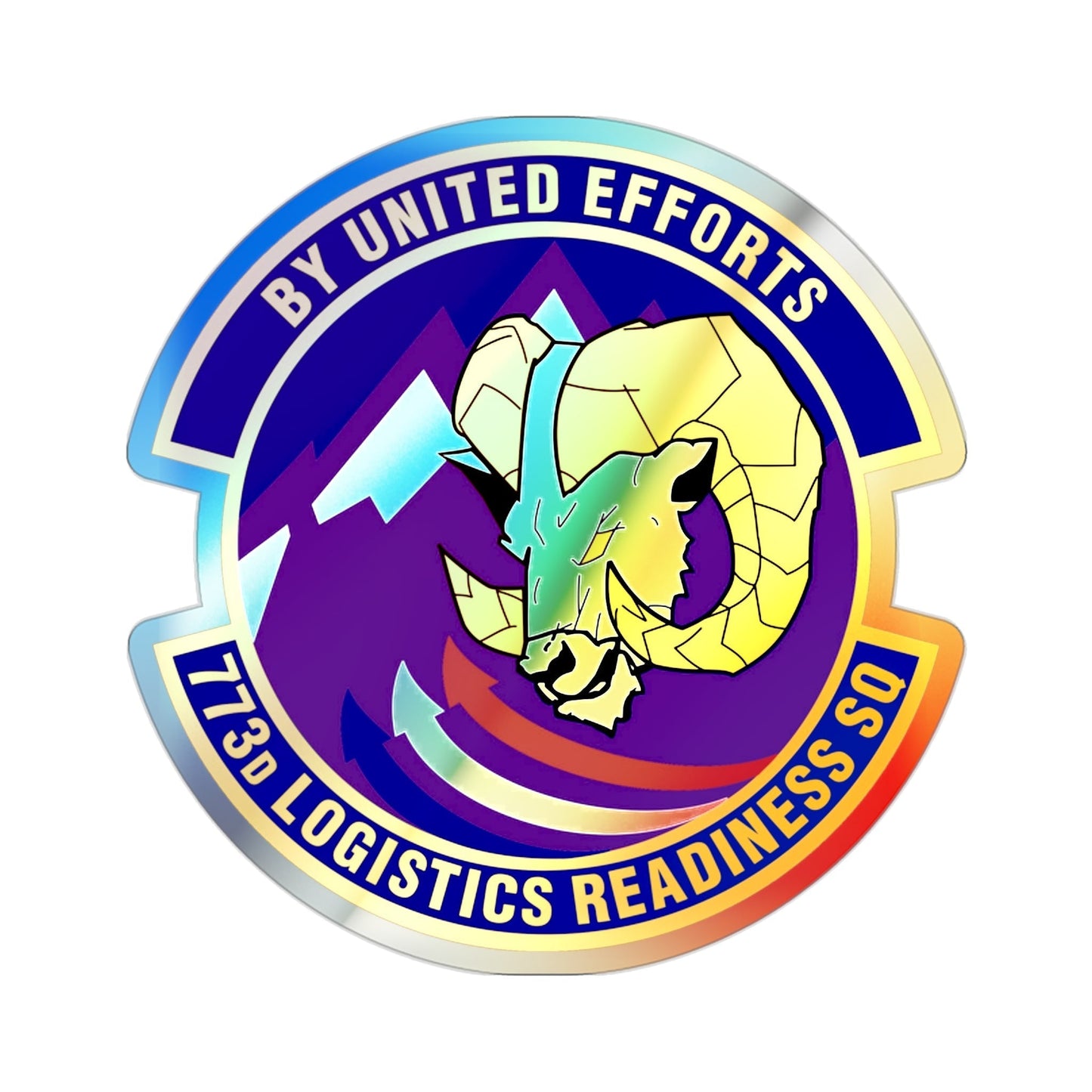773 Logistics Readiness Squadron PACAF (U.S. Air Force) Holographic STICKER Die-Cut Vinyl Decal-2 Inch-The Sticker Space