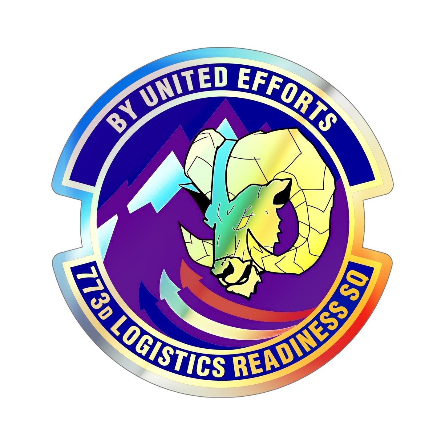 773 Logistics Readiness Squadron PACAF (U.S. Air Force) Holographic STICKER Die-Cut Vinyl Decal-6 Inch-The Sticker Space