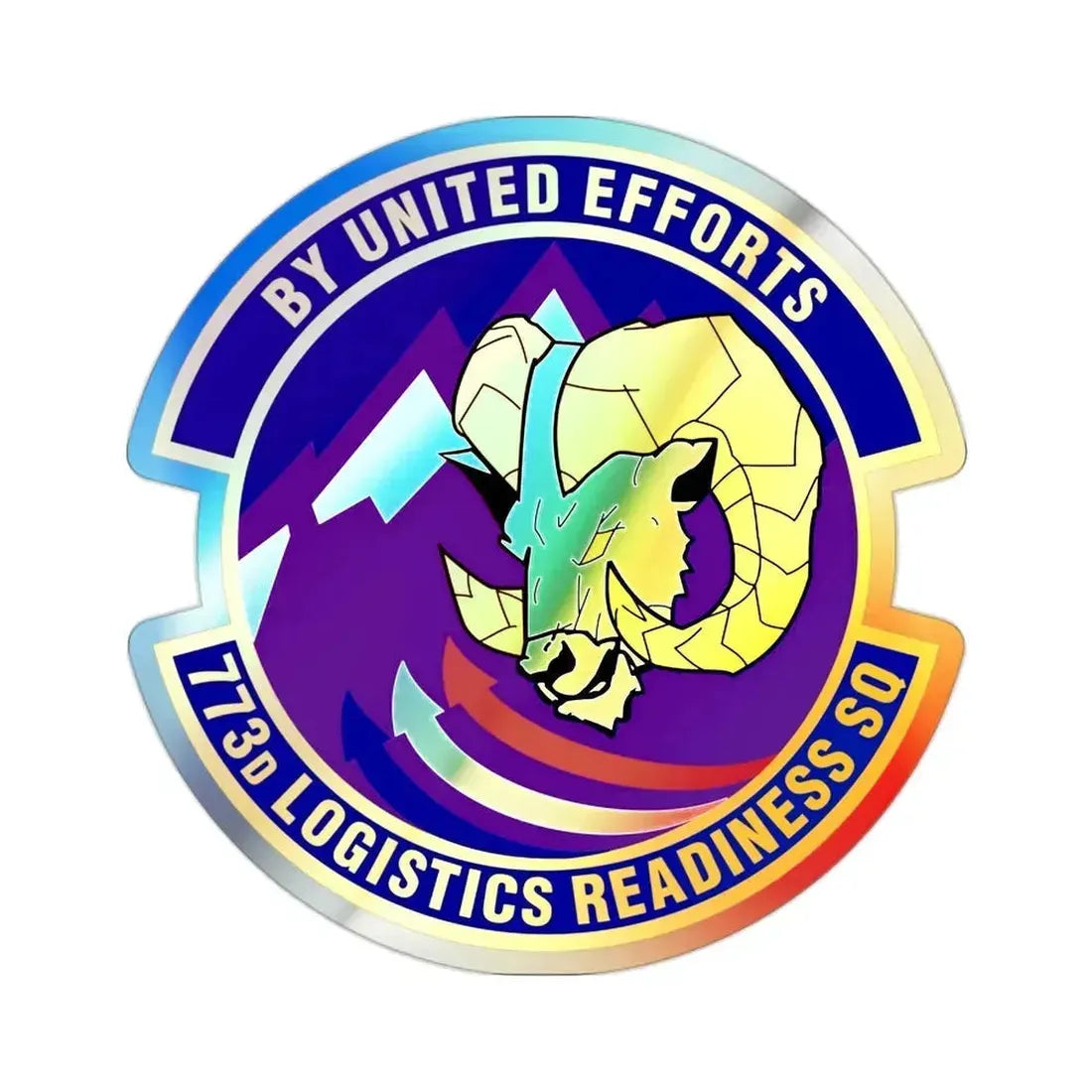 773 Logistics Readiness Squadron PACAF (U.S. Air Force) Holographic STICKER Die-Cut Vinyl Decal 2 Inch Holographic - The Sticker Space