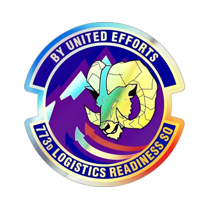 773 Logistics Readiness Squadron PACAF (U.S. Air Force) Holographic STICKER Die-Cut Vinyl Decal 3 Inch Holographic - The Sticker Space