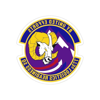 773 Logistics Readiness Squadron PACAF (U.S. Air Force) REVERSE PRINT Transparent Die-Cut STICKER 5 Inch Die-Cut Transparent - The Sticker Space