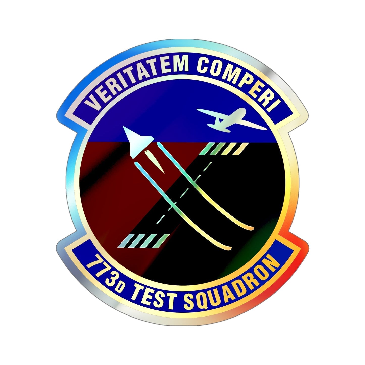 773 Test Squadron AFMC (U.S. Air Force) Holographic STICKER Die-Cut Vinyl Decal-5 Inch-The Sticker Space