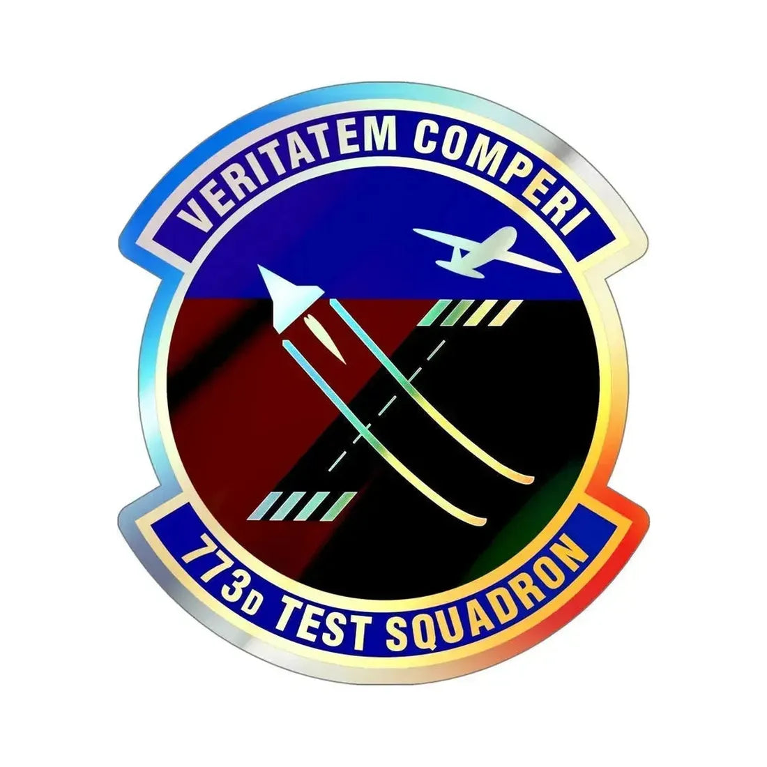 773 Test Squadron AFMC (U.S. Air Force) Holographic STICKER Die-Cut Vinyl Decal 5 Inch Holographic - The Sticker Space