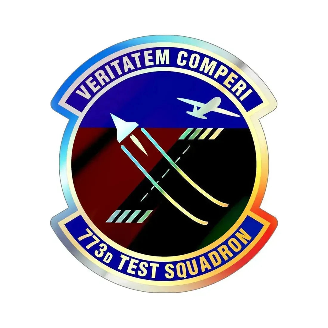 773 Test Squadron AFMC (U.S. Air Force) Holographic STICKER Die-Cut Vinyl Decal 6 Inch Holographic - The Sticker Space