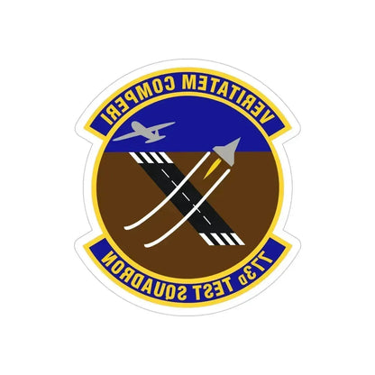 773 Test Squadron AFMC (U.S. Air Force) REVERSE PRINT Transparent Die-Cut STICKER 6 Inch Die-Cut Transparent - The Sticker Space