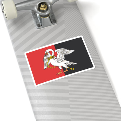 Flag of Buckinghamshire (England) STICKER Vinyl Kiss-Cut Decal