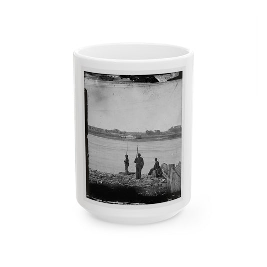 Port Royal Island, S.C. Coosaw Ferry; Battleground Of January 1, 1862, In The Distance (U.S. Civil War) White Coffee Mug
