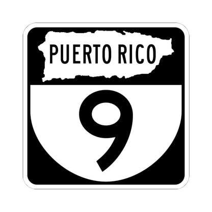 PR old 9 (Puerto Rico) (Road Sign) STICKER Vinyl Kiss-Cut Decal