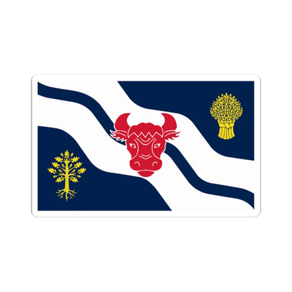 Flag of Oxfordshire (England) STICKER Vinyl Kiss-Cut Decal