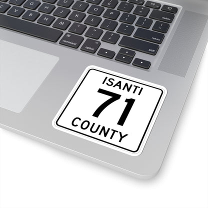 Isanti County 71 MN (Minnesota) (Road Sign) STICKER Vinyl Kiss-Cut Decal