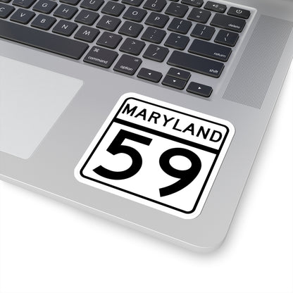 MD Route 59 (Maryland) (Road Sign) STICKER Vinyl Kiss-Cut Decal