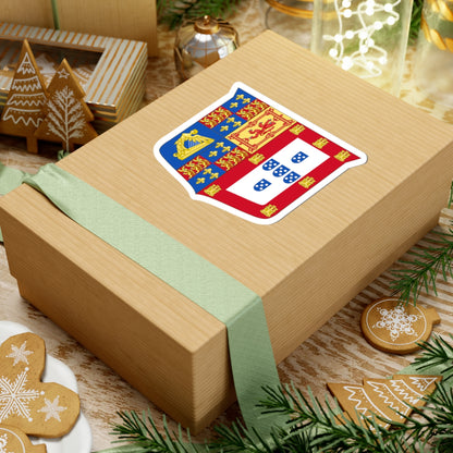 Arms of Catherine of Braganza (Portugal) (Coat of Arms) STICKER Vinyl Kiss-Cut Decal