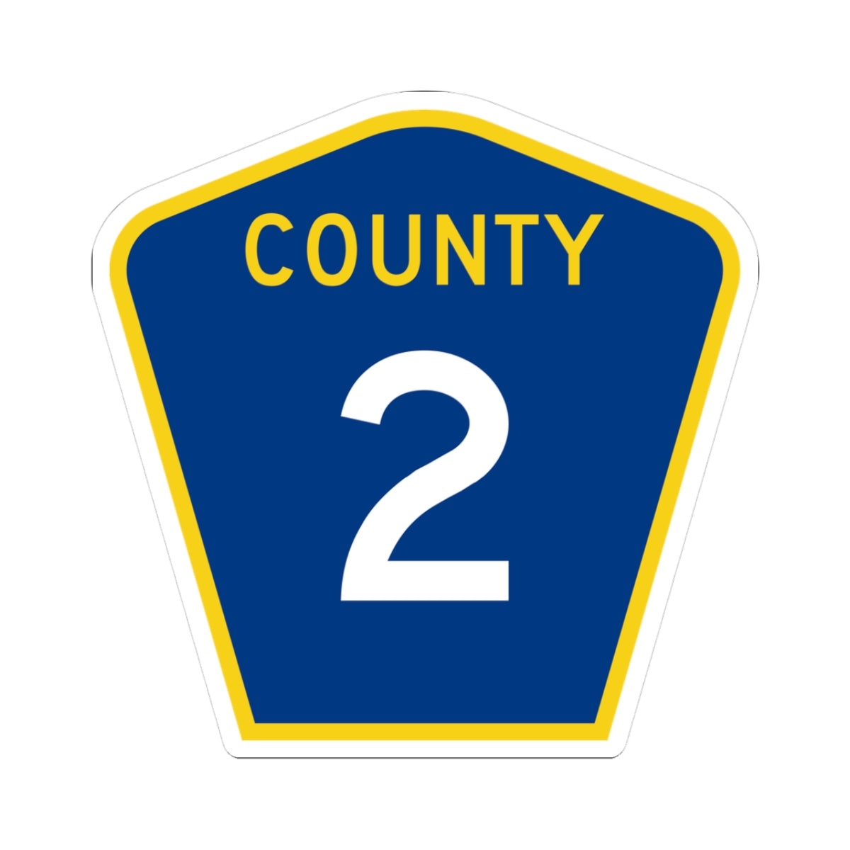 County 2 MN (Minnesota) (Road Sign) STICKER Vinyl Kiss-Cut Decal