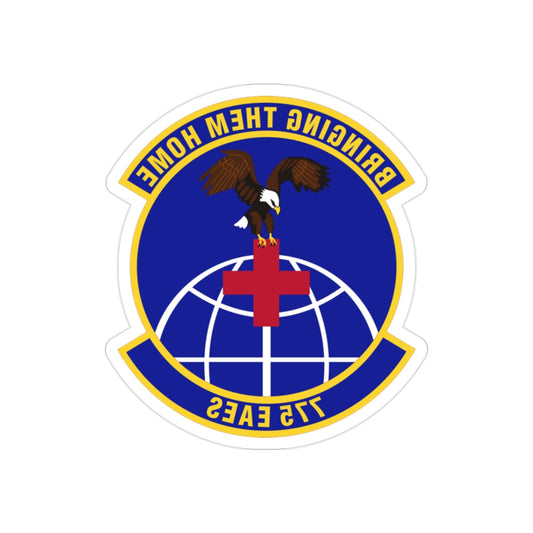 775th Expeditionary Aeromedical Evacuation Squadron (U.S. Air Force) REVERSE PRINT Transparent STICKER-2" × 2"-The Sticker Space