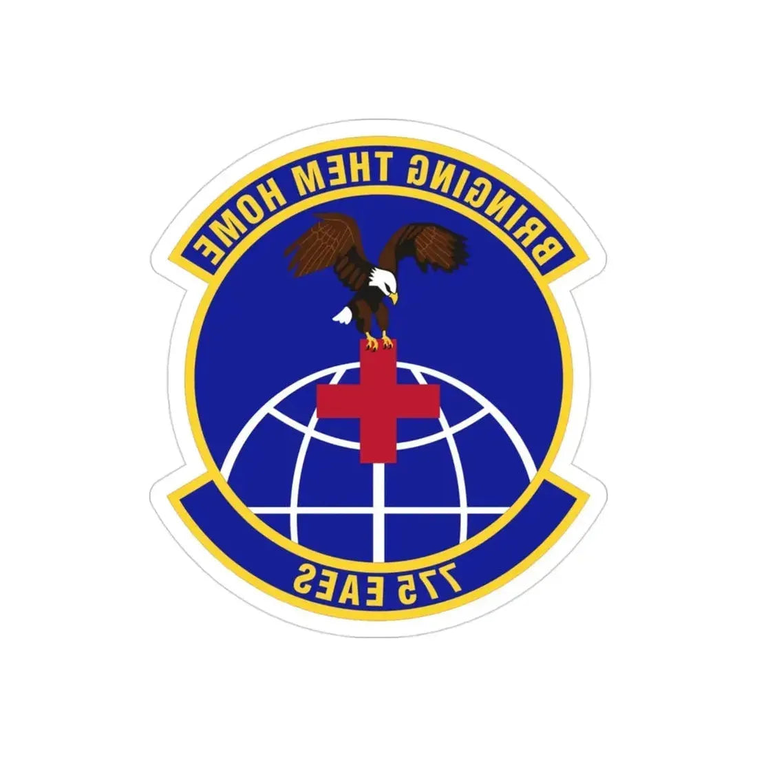 775th Expeditionary Aeromedical Evacuation Squadron (U.S. Air Force) REVERSE PRINT Transparent Die-Cut STICKER - The Sticker Space