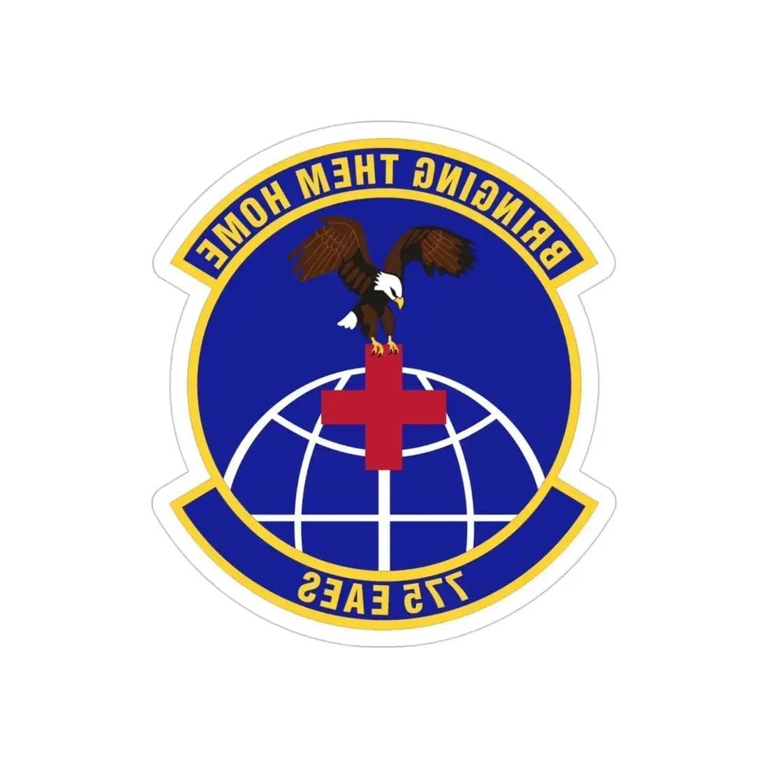 775th Expeditionary Aeromedical Evacuation Squadron (U.S. Air Force) REVERSE PRINT Transparent Die-Cut STICKER - The Sticker Space