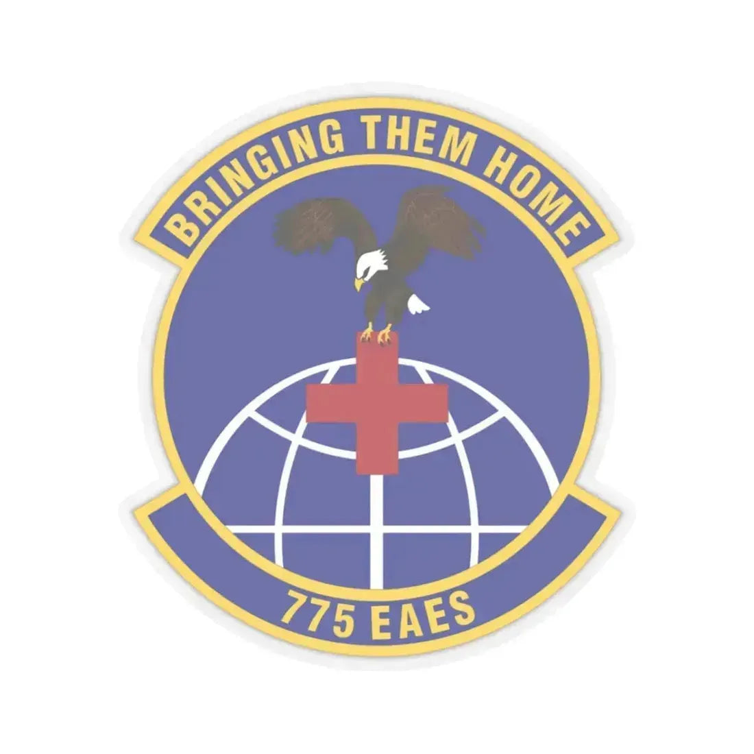 775th Expeditionary Aeromedical Evacuation Squadron (U.S. Air Force) STICKER Vinyl Kiss-Cut Decal 3 Inch Transparent - The Sticker Space