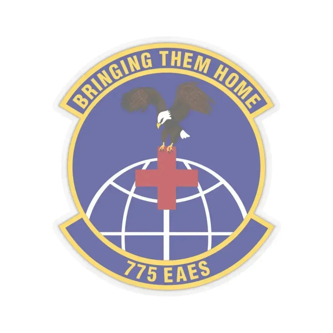 775th Expeditionary Aeromedical Evacuation Squadron (U.S. Air Force) STICKER Vinyl Kiss-Cut Decal 6 Inch Transparent - The Sticker Space