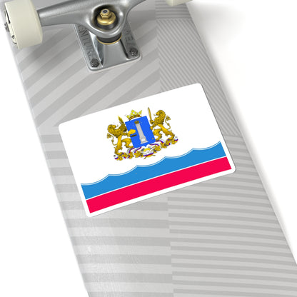 Flag of Ulyanovsk Oblast 2004 (Russia) STICKER Vinyl Kiss-Cut Decal
