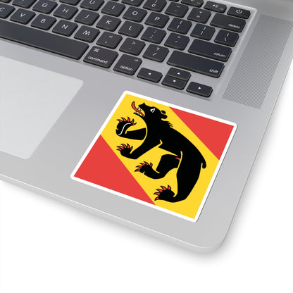 Flag of Canton of Bern (Switzerland) STICKER Vinyl Kiss-Cut Decal