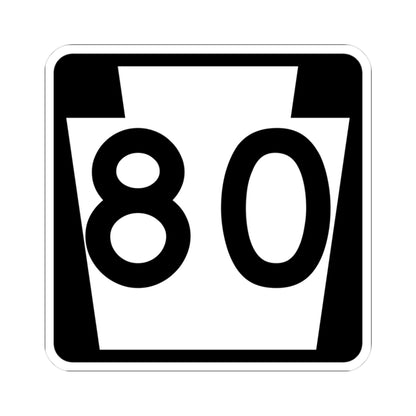 PA-80 (Pennsylvania) (Road Sign) STICKER Vinyl Kiss-Cut Decal