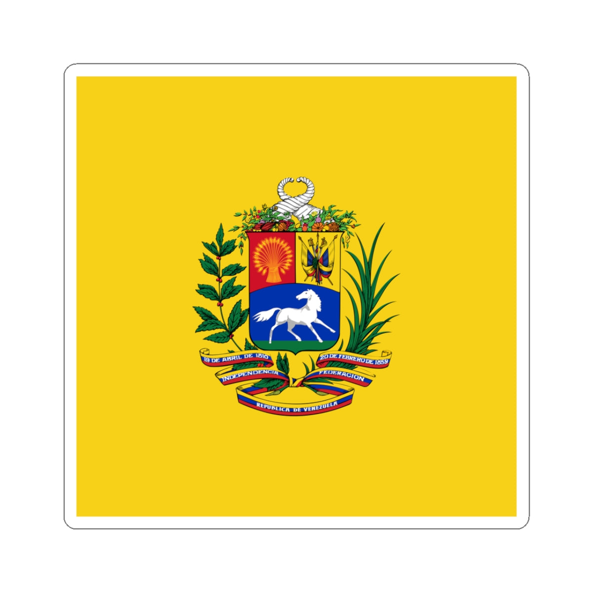 Presidential Standard of Venezuela 1997-2006 (Venezuela) STICKER Vinyl Kiss-Cut Decal