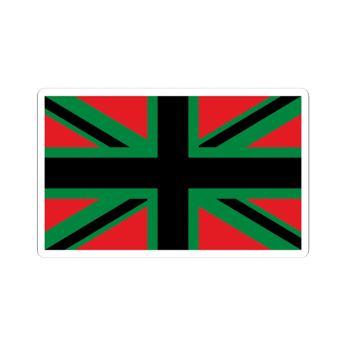 Union Black 3x5 (United Kingdom) STICKER Vinyl Kiss-Cut Decal